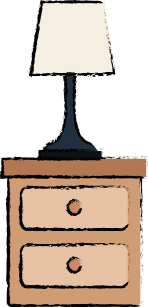卧室灯在抽屉孤立图标图片下载
