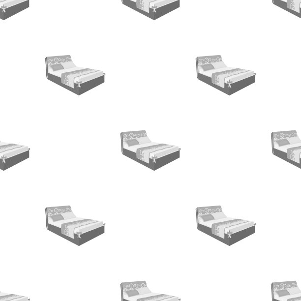 有靠背枕头和床罩的床图片下载