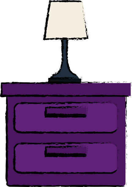 卧室灯在抽屉孤立图标图片下载