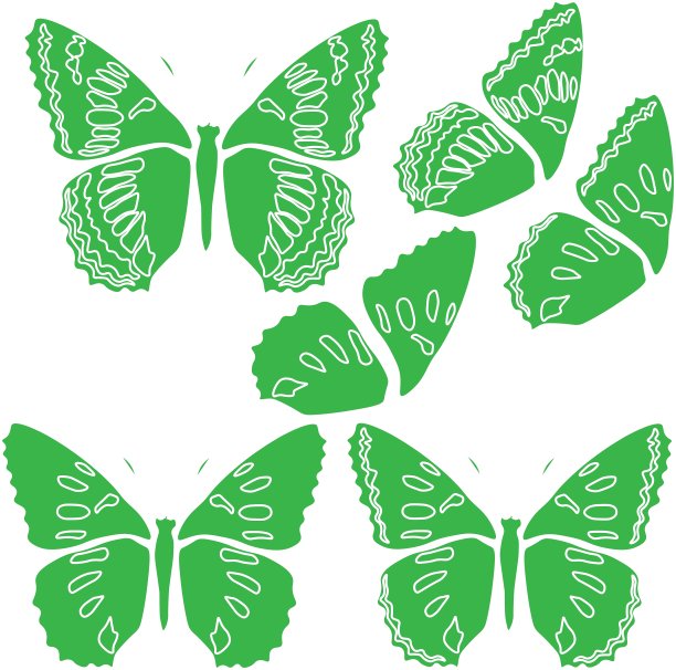 蝴蝶布图案设计墙纸图片下载