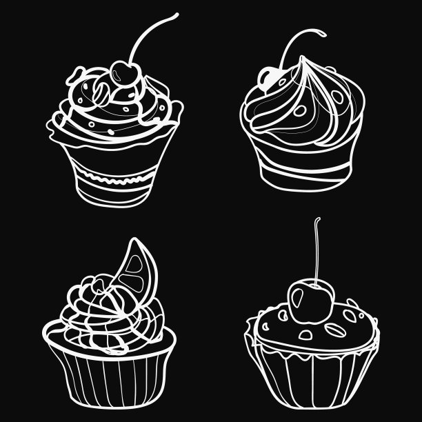 一套风格化的巧克力收藏图片下载