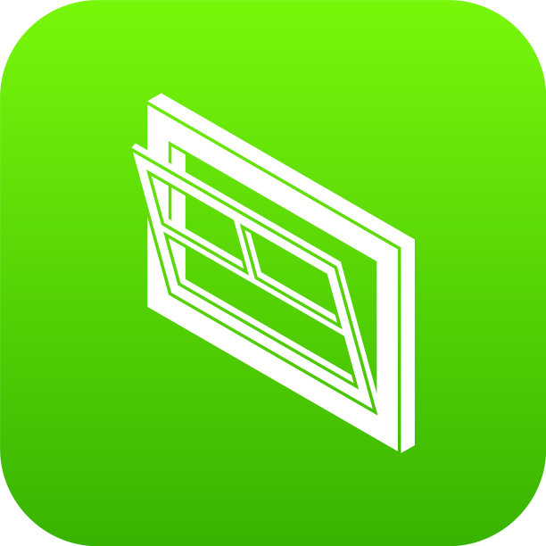 打开窗口叶图标绿色图片下载