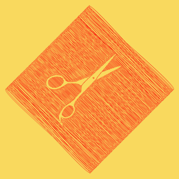 剪头发的剪刀签名红潦草图片下载