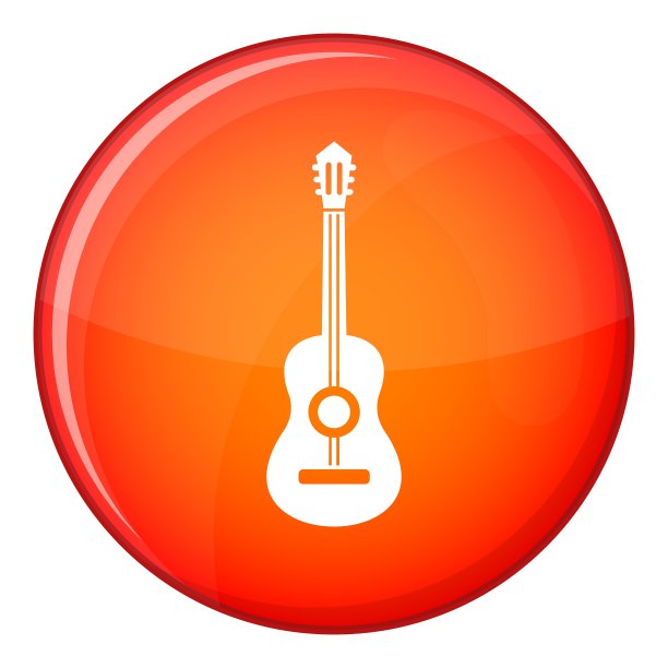古典吉他图标扁平风格图片下载