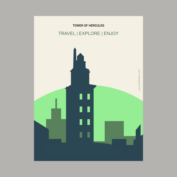 赫拉克勒斯塔，科鲁阿西班牙复古风格图片下载