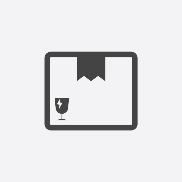 白色背景上的封闭纸箱包装图标图片下载
