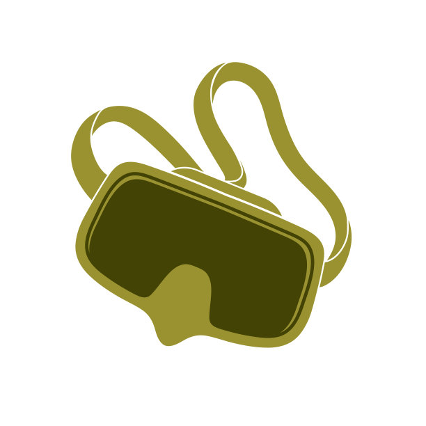 潜水面罩图标隔离图片下载