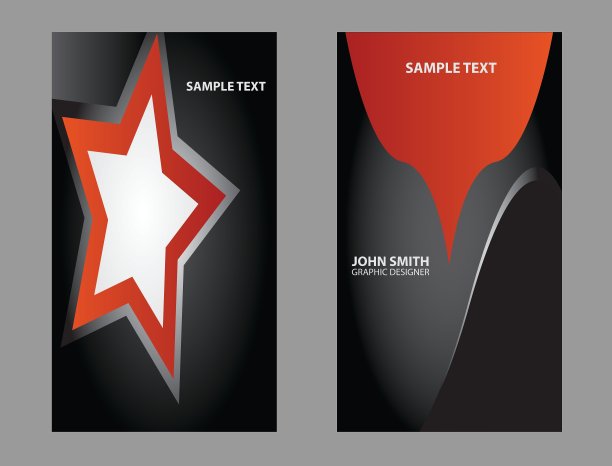 橙色的名片图片下载