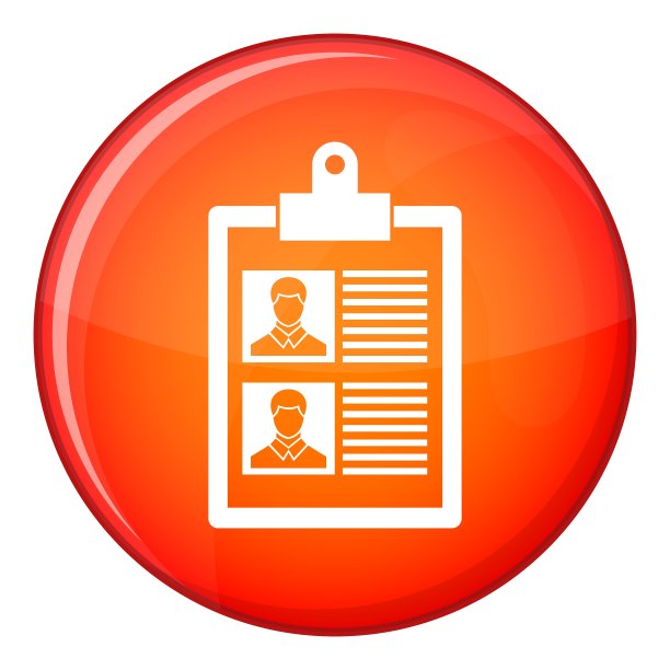 两名候选人的简历图标为扁平风格图片下载