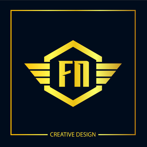 初始fn字母标志模板设计图片下载