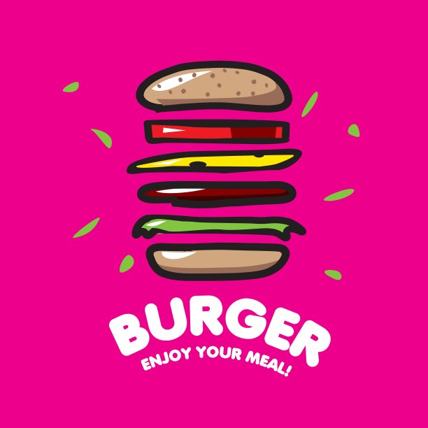 标志的汉堡图片下载