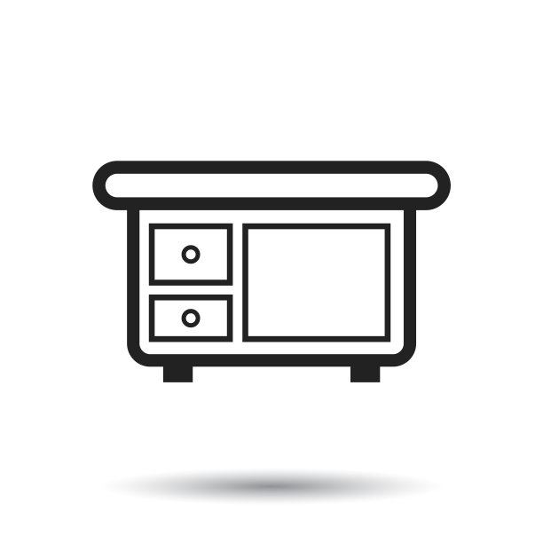 橱柜家具图标白色背景图片下载