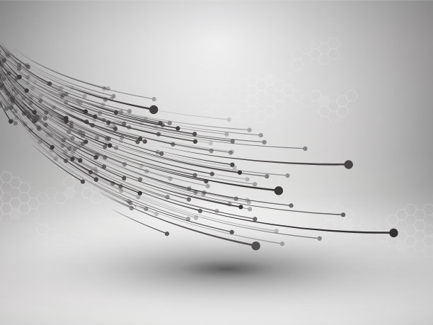 波浪漩涡与连线的线和点图片下载