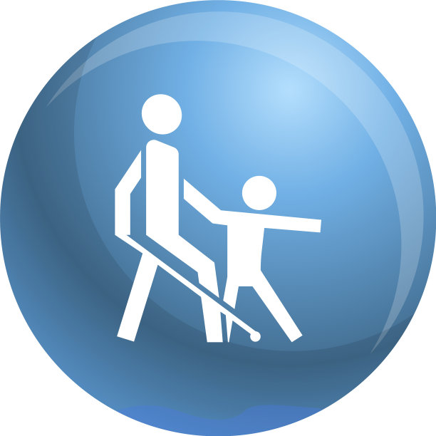 儿童向导盲人图标简单的风格图片下载