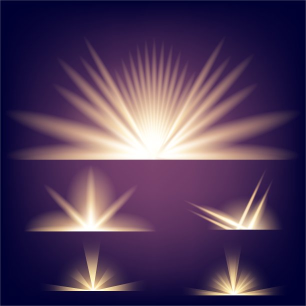 辉光效果创意概念套装图片下载