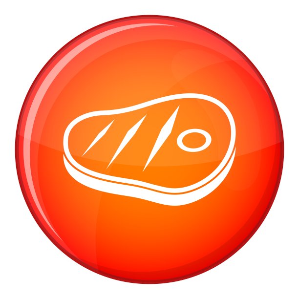 肉排图标平风格图片下载