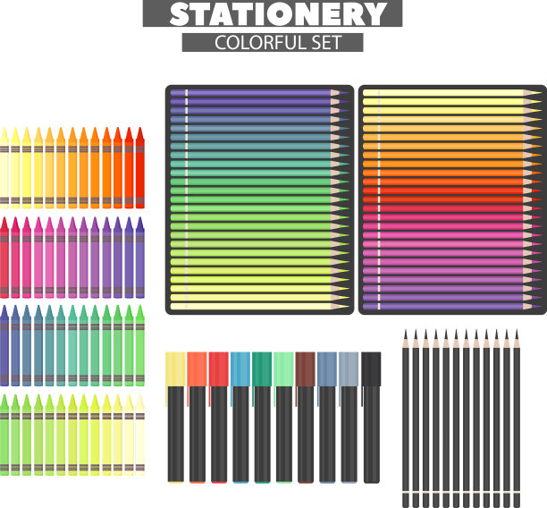 一套多颜色的结束项目图片下载