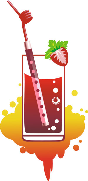 用吸管制成的长笛鸡尾酒图片下载