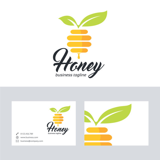 鲜蜂蜜标志设计图片下载