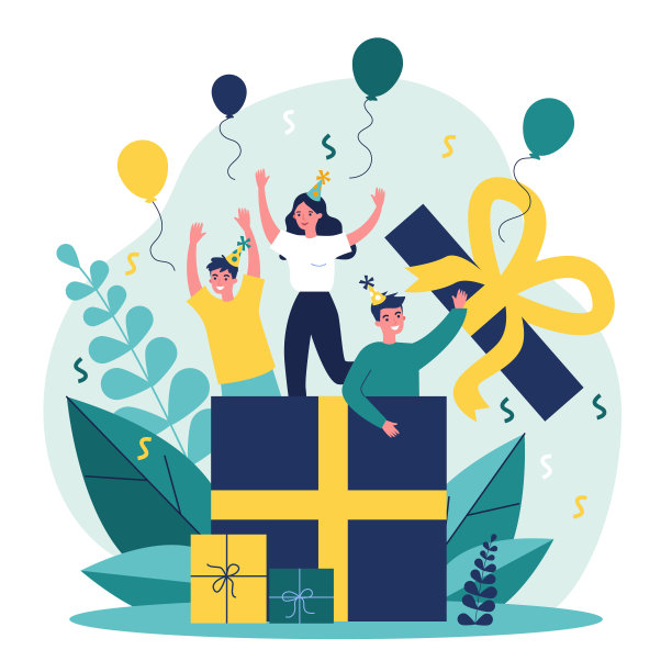 快乐的朋友为生日聚会制造惊喜图片下载