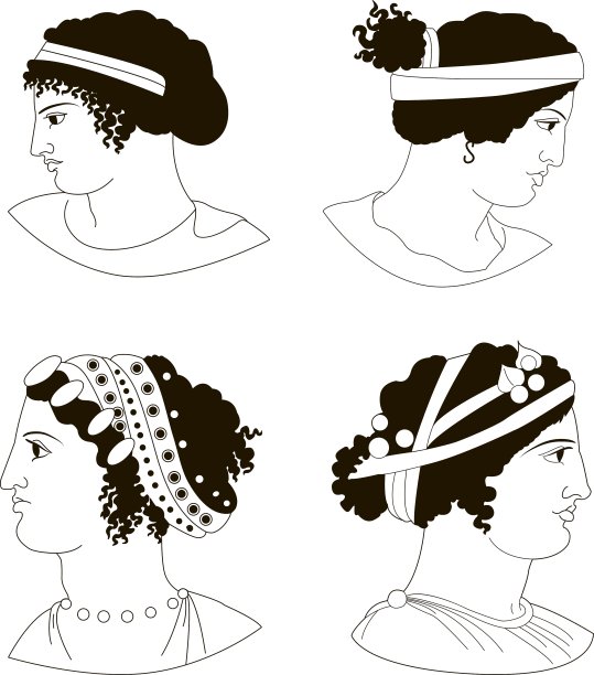 一组古希腊妇女头像图片下载