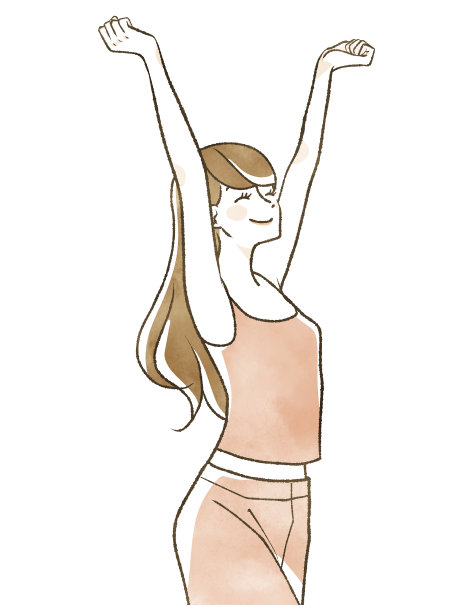 女人伸展自己图片下载