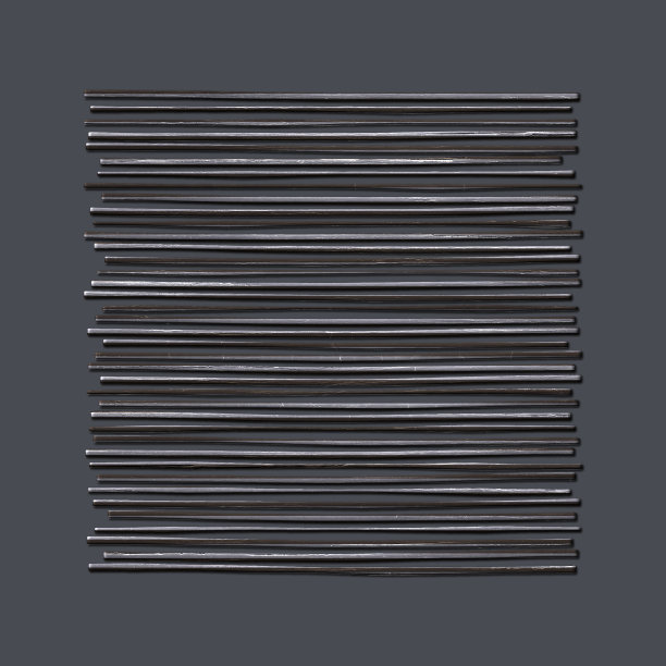 雕刻木棒纹理在黑暗的背景，3d插图图片下载