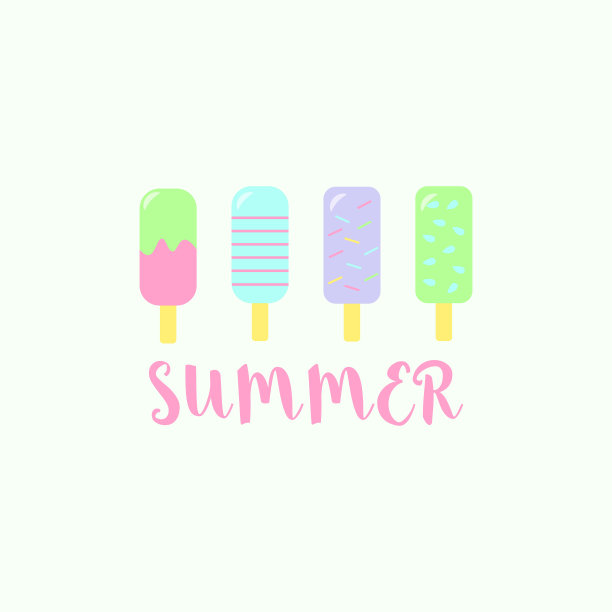 不同口味的冰淇淋冰棒或冻果汁棒图片下载