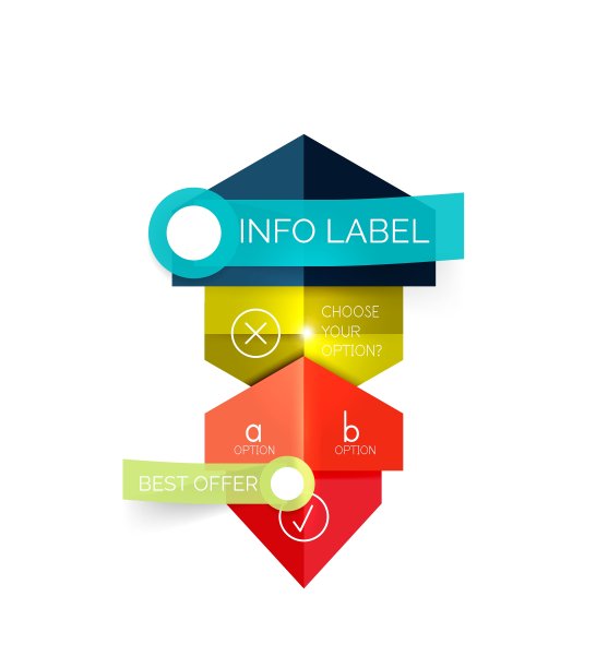 几何业务信息图模板图片下载