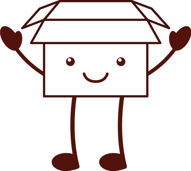 盒子纸箱包装可爱的性格图片下载