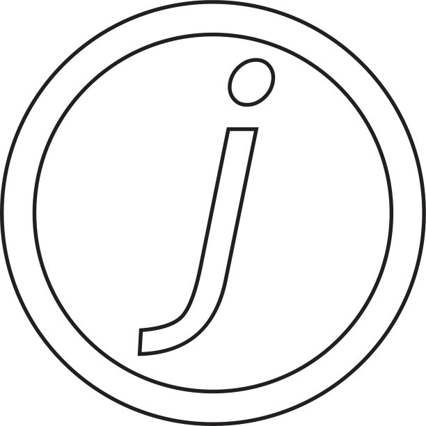 基础字体字母J图标设计图片下载