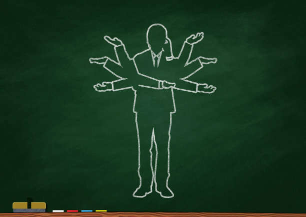 抽象思维商人剪影图片下载