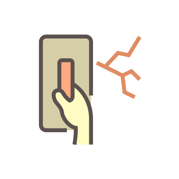 家居墙面裂缝和漏水修复工作矢量图标为家居问题图形设计元素，可编辑笔画。图片下载