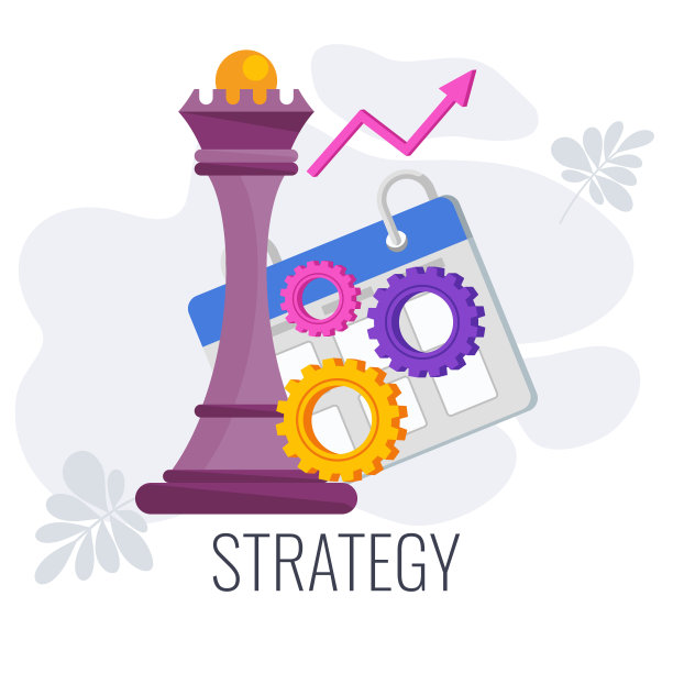 策略信息图象形图。平面矢量卡通插图。图片下载