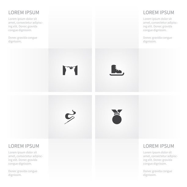 图标生活方式一套滑冰奖章气味图片下载