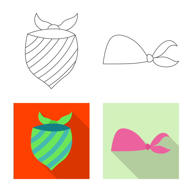 围巾及披肩标志系列设计图片下载