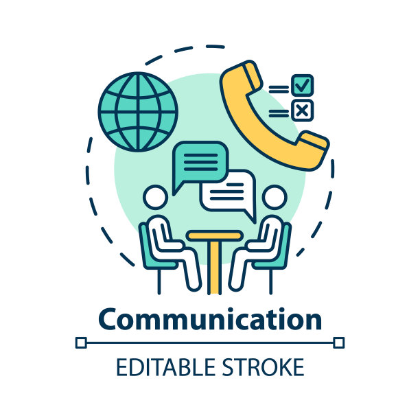 沟通的概念图标。对话。专业的谈话。合作伙伴会议。商业谈判理念的细线说明。矢量孤立轮廓绘制。可编辑的中风图片下载