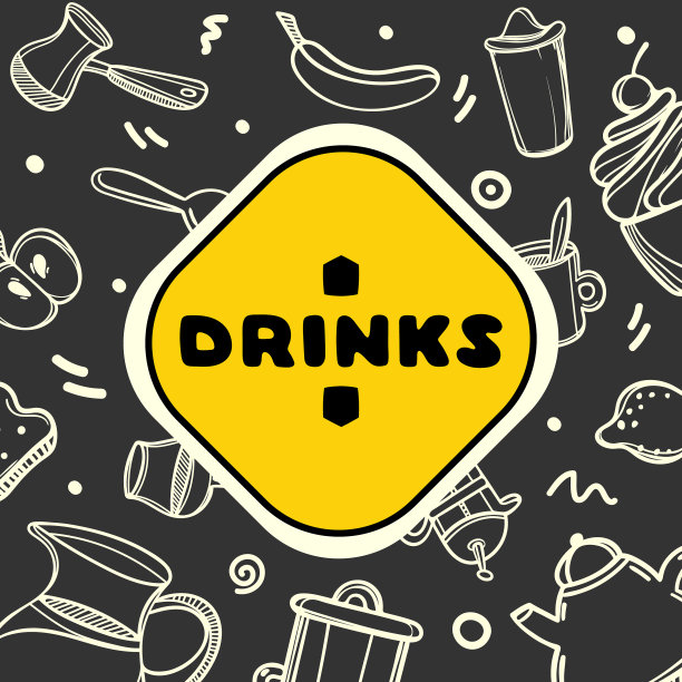 可爱的手绘菜单为咖啡馆的食物背景图片下载