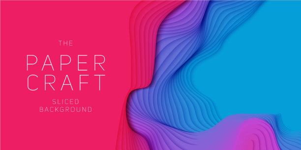 3d抽象背景剪纸霓虹灯图片下载