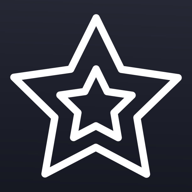 圣诞明星图标轮廓风格图片下载