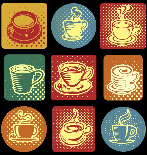 经典咖啡杯图标图片下载