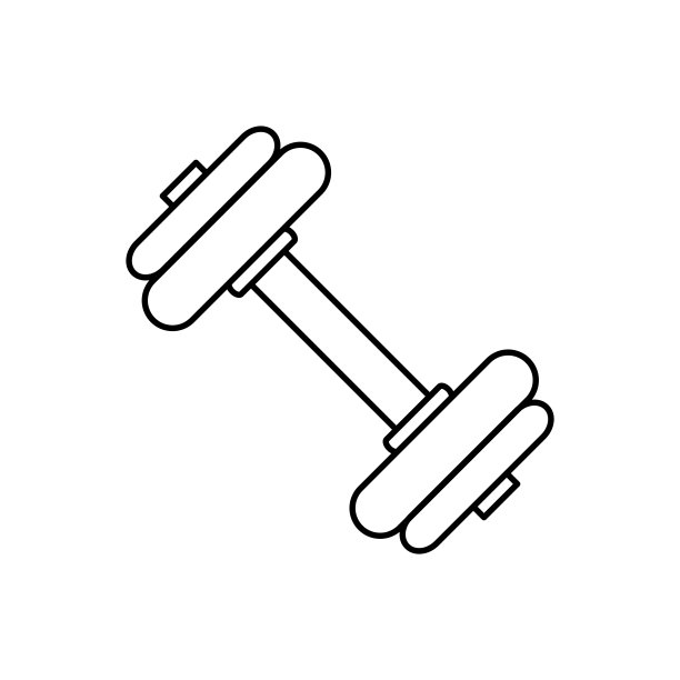 杠铃图标设计矢量模板图片下载