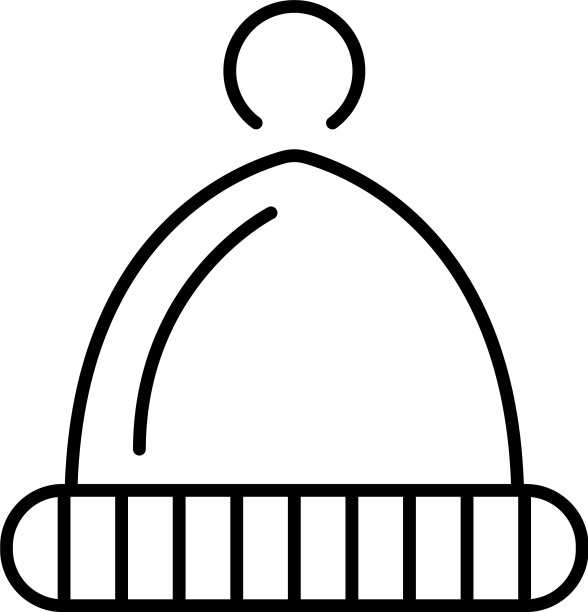 冬季帽子图标轮廓风格图片下载