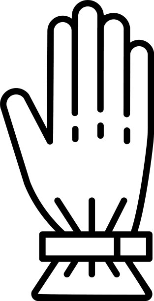 滑雪手套图标轮廓风格图片下载