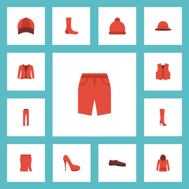 平图标马甲服饰优雅的头饰图片下载