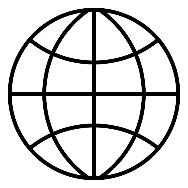 地球仪图标，扁平设计地球符号图片下载