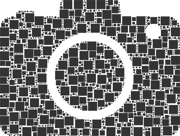 方形和圆形的马赛克图片下载