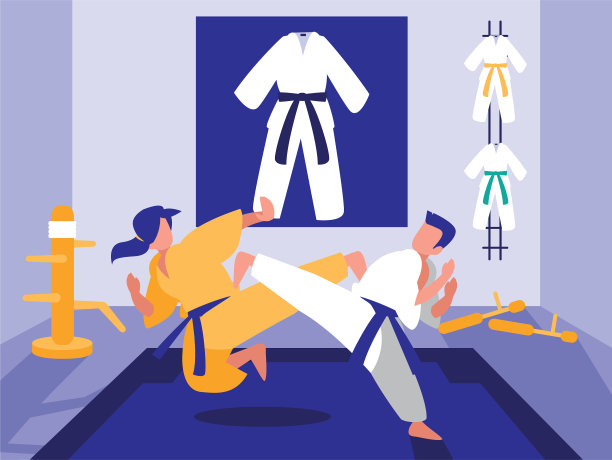 在武术道场的人图片下载