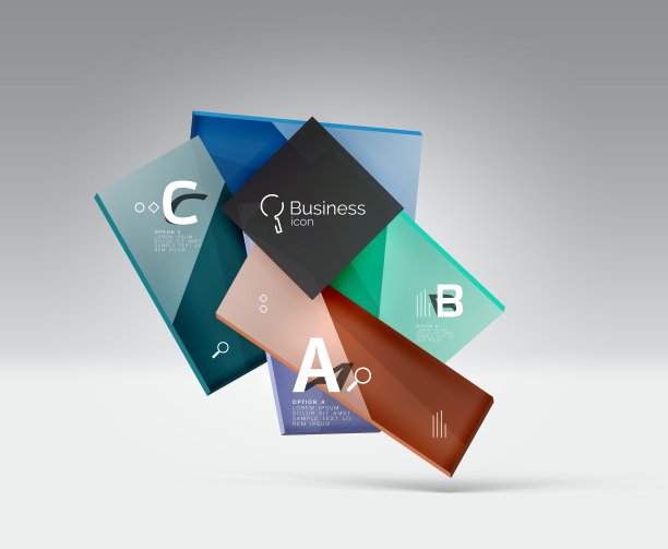 闪亮的玻璃板表面与文本在3d空间图片下载