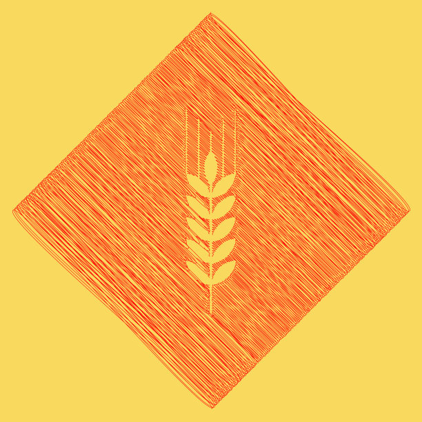 小麦标志穗，灌木红色图片下载